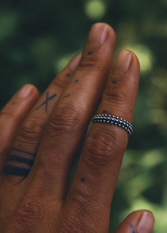 minimal silver ring handmade Indian jewellery doti sutra  Edit alt text