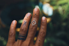 Load image into Gallery viewer, geometric ring silver minimal doti sutra indian jewellery small gift