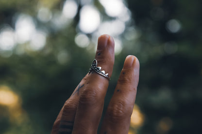Handmade, minimal silver ring from India. 