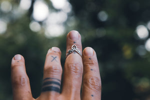 Handmade, minimal silver ring from India. 