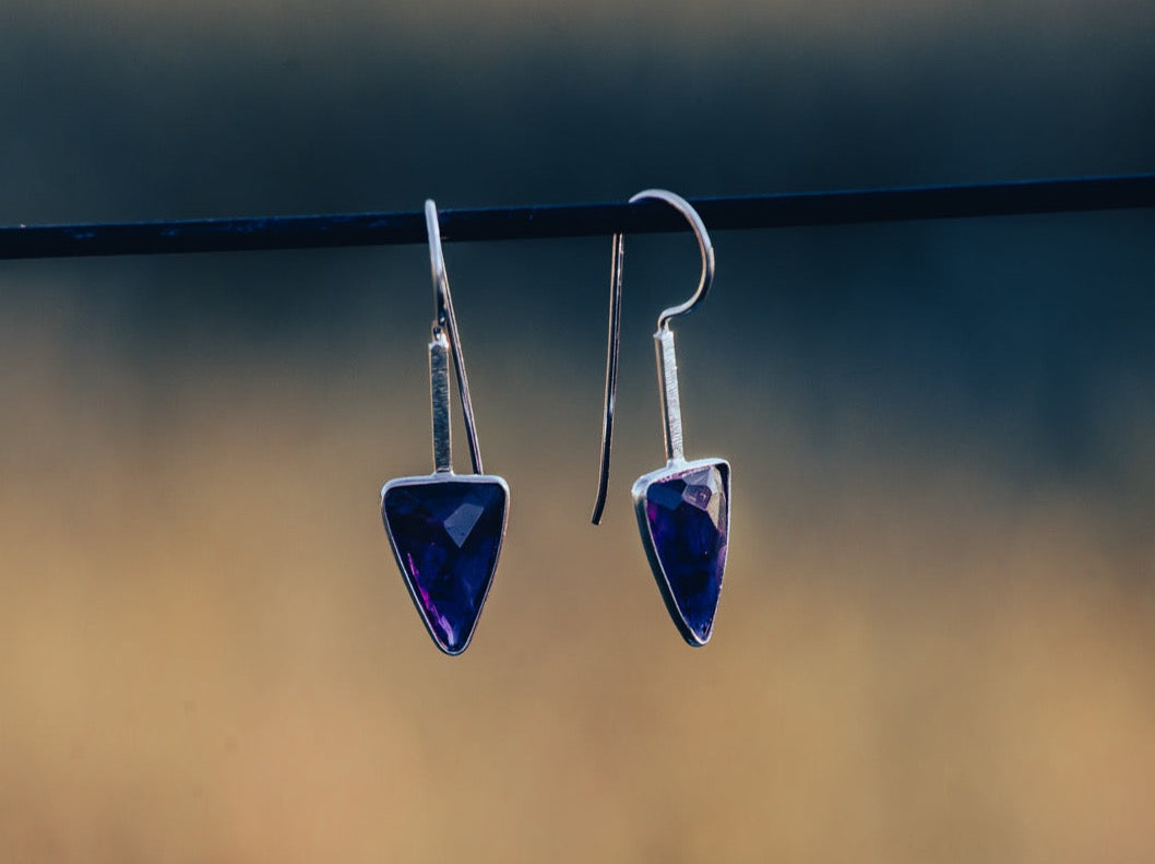 silver earring, amethyst earrings jewellery store Switzerland 
