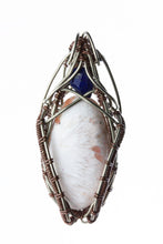 Load image into Gallery viewer, Handmade, wire wrap jewellery, unique pendant with Kyanite - Scolecite gemstone. Great gift for gemstone lovers 