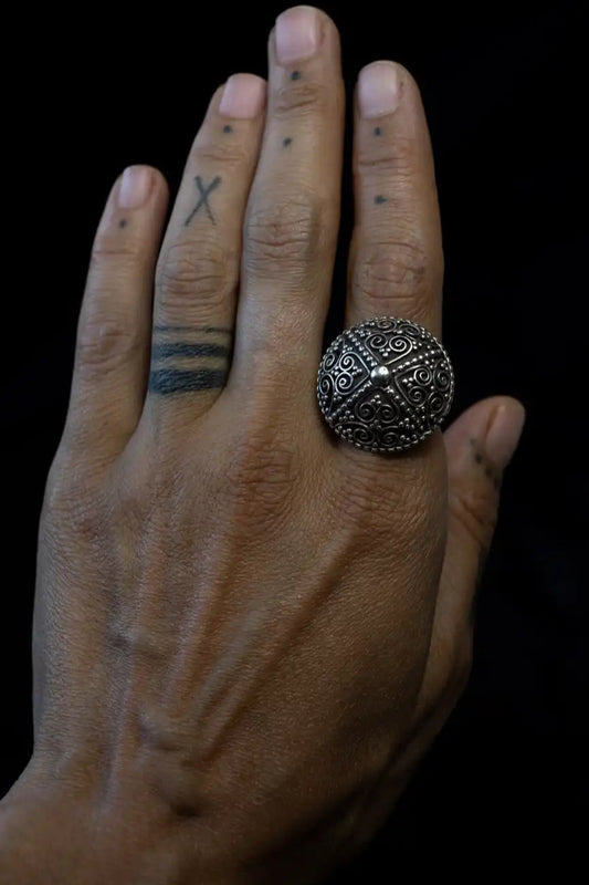 newari art ring jewellery doti sutra silver jewellery