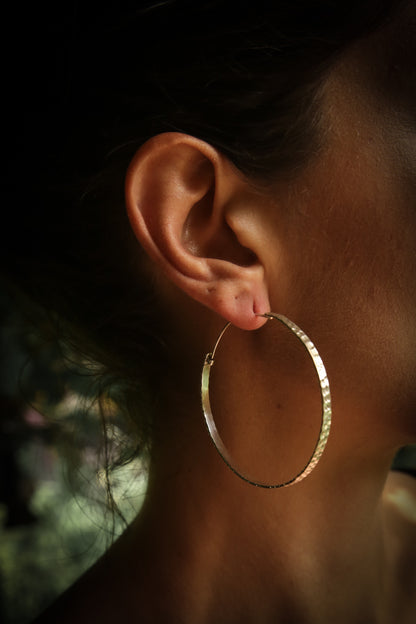 round silver hoop earrings handmade gift for her doti sutra 