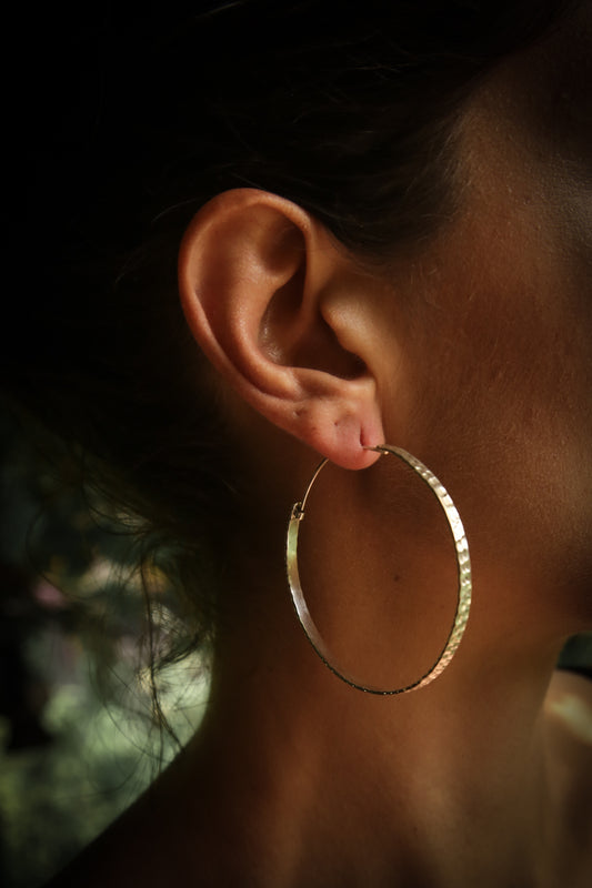 round silver hoop earrings handmade gift for her doti sutra 