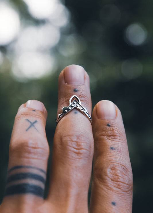 Handmade, minimal silver ring from India. 